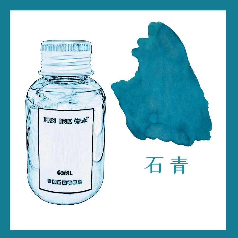 60ml 48Colors Fountain Pen Ink Cartridge Writing Dip Pen Ink Refill Stationery School Supplies For JINHAO HONGDIAN MAJOHN