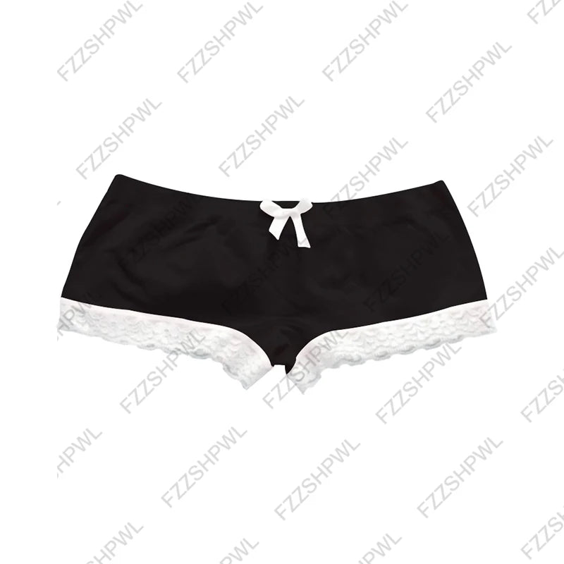 Y2K Sexy Shorts Punk Harajuku vintage Gothic Emo Girls Womens Bottoms Fairytale Aesthetic Elegant Lace Cute Bow Pink Mini Shorts