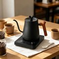 1L Gooseneck Mechanical & Smart Temp Control Kettle - Auto Shut-Off & Boil-Dry Protection Stainless Steel Pour-Over Coffee&Tea