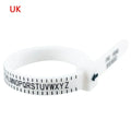1pc Ring Sizer Measure Plastic UK US EU JP HK Size Loop Ring Size Measuring Tools Finger Gauge Ring Sizer Jewelry Sizing Tool