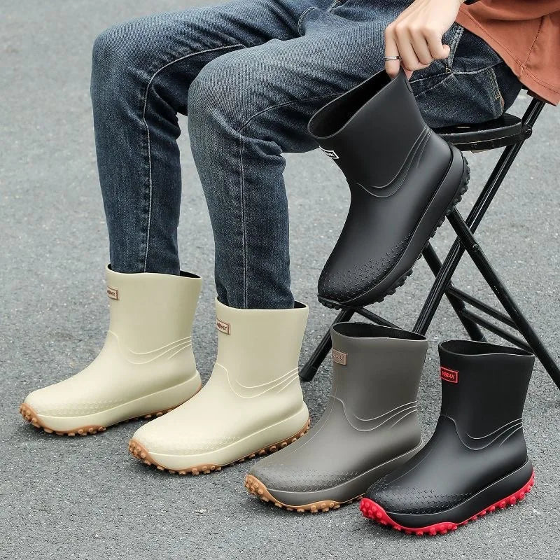 Men's Fashionable Anti-Slip Rain Shoes