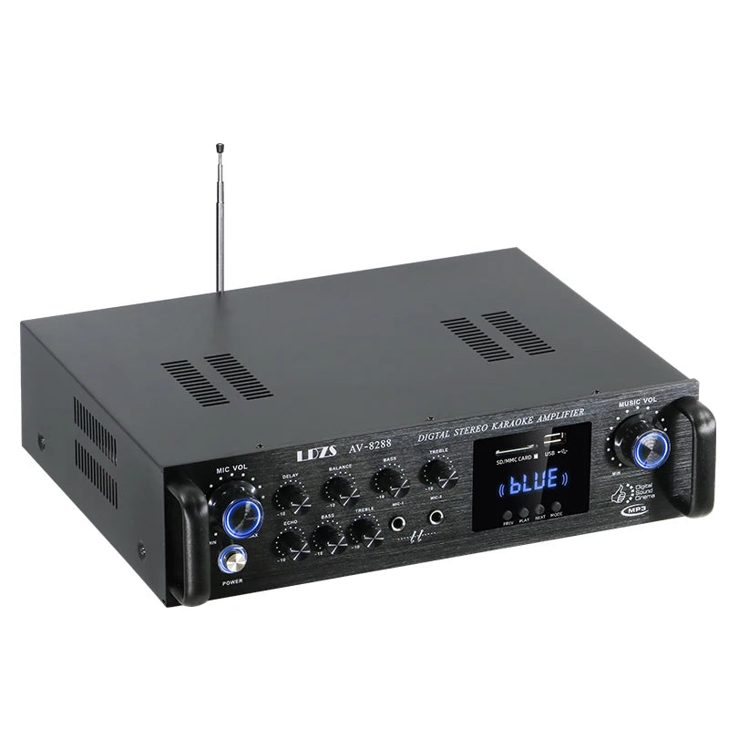 2000W 220-240V  Digital Power Amplifier Audio Karaoke Home Theater Music Center Bluetooth Remote Control FM Microphone Support
