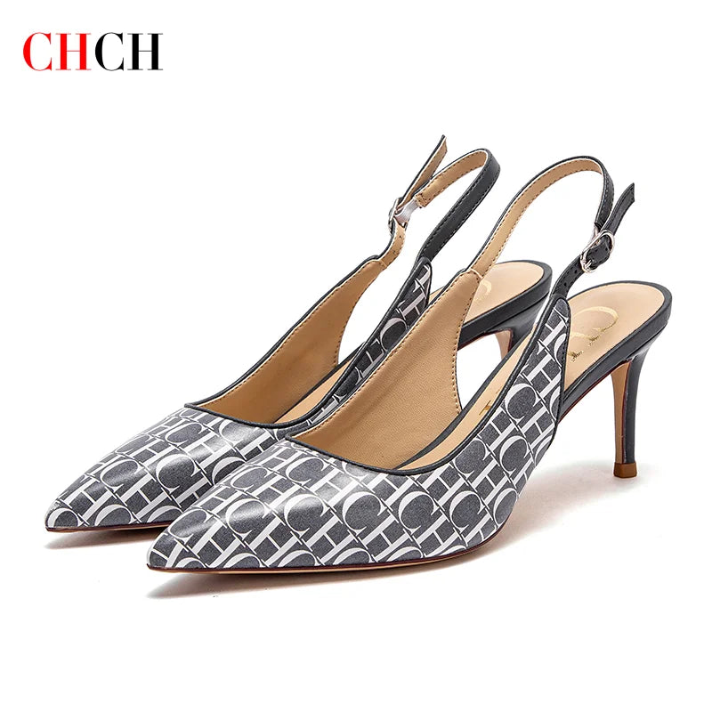 CHCH Women's 7cm High Heels Ankle Strap Heeled Sandals Wedding Party Dress Shoes