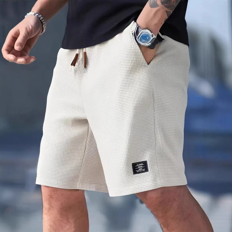 Summer Men's Waffle Texture Casual Sports Beach Shorts | SAMAG