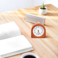 A19F-Alarm Clock Without Ticking Retro Wooden Alarm Clock With Dial Alarm Light Quiet Table Clock With Snooze Function