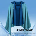 Cool Feeling Hooded Cape Ice Silk Quick Dry Breathable Beach Towel Absorbent Sun Protection Shawl Outdoor Sports Lightweight New
