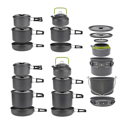 Camping Cookware Set for 1 - 7 Persons, Lightweight | SAMAG