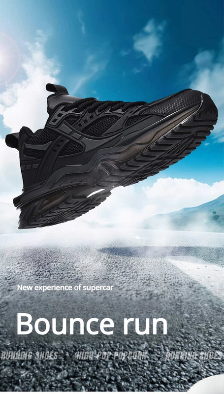 High-quality Large-sized Round-toed Thick-soled Height-increasing Shock-absorbing and Low-top New Casual Sports Shoes
