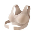 Wireless Posture Correction Bra for Women Seamless Push Up Bralette with Cross Back Support for Daily Shaping Lingerie
