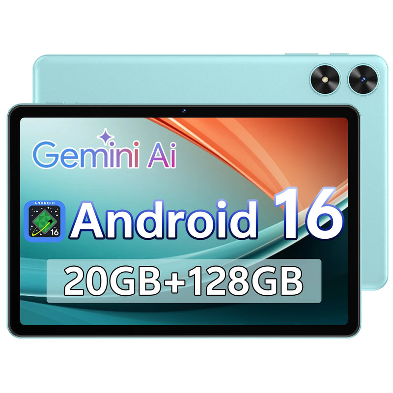 SVITOO Tablet 2026 Android 16 10.1 Inch IPS HD Screen Unisoc T7250 Octa-Core Processor 4GB Physical RAM + 16GB Virtual RAM 128GB ROM 1TB Expandable 6600mAh Battery 2.4GHz 5GHz WiFi 5 Bluetooth 5.0 GPS Widevine L1 With Case Ta