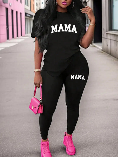 Women's New Casual Spring/Summer Two Piece Set Round Neck | SAMAG