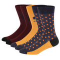 5 Pairs Men's Dress Socks Plus Large Size， Combed Cotton | SAMAG