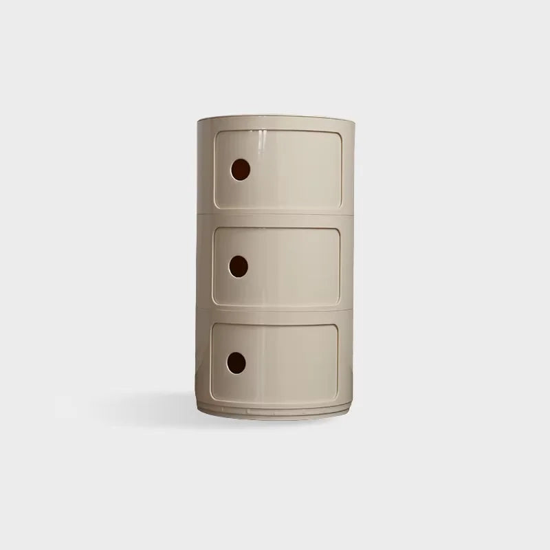 Round bedside table nordic plastic Bedside cabinet for bedroom small side end table nightstand Storage locker