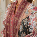 Ethnic V Neck Abaya Boho Floral Print Long Sleeve Loose | SAMAG