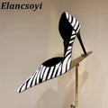 Pump Women's Pointed Zebra Print High Heels Office Shoes Spring Shallow Mouth Stiletto High Heels Single Shoes Commuter Shoes