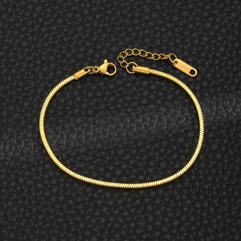 Hip Hop Stainless Steel Snake Bone Chain Bracelet Men Jewelry Trend Basic Chain Bracelet For Women Fashion Party Bracelet