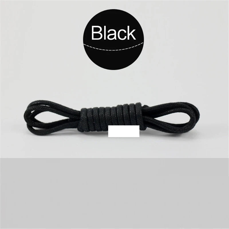 1Pair Waxed Cotton Round Shoe laces Coloured Leather Shoes lace Waterproof ShoeLaces Men Boots Shoelace Shoestring