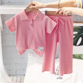 Summer Girls Sweet Sets Baby T - Shirt Stripes Suit Kids | SAMAG