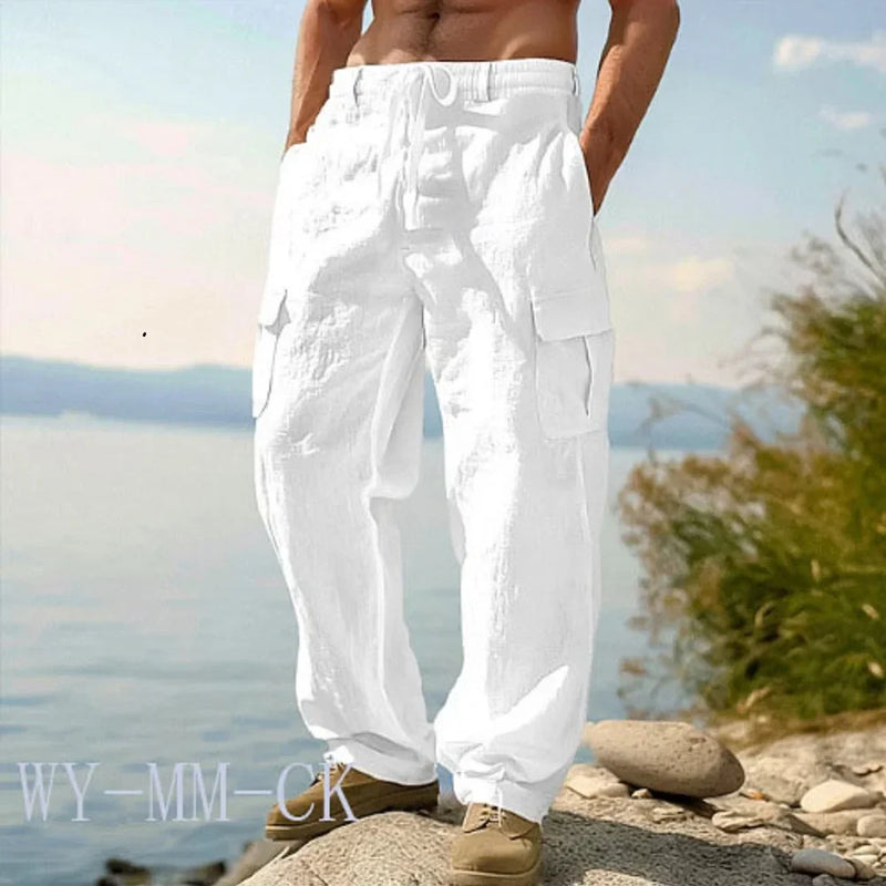 European And American Men's Cotton And Linen Trousers | SAMAG