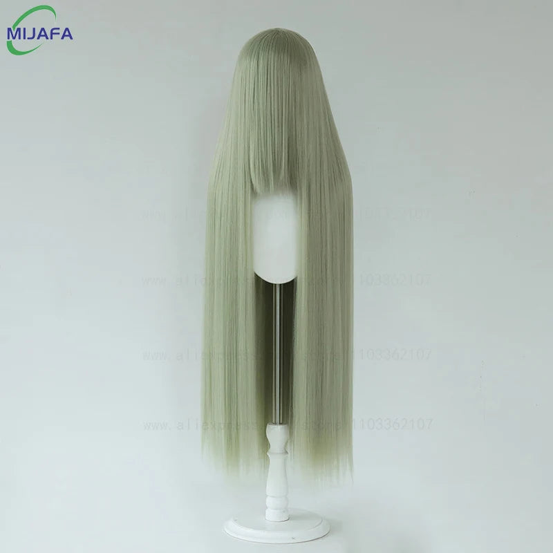 Very High Quality 600g 68 Colors 40 Inch 100cm Long Straight Cosplay Wig With Bangs Heat Resistant Hair Anime Wigs + Wig Cap