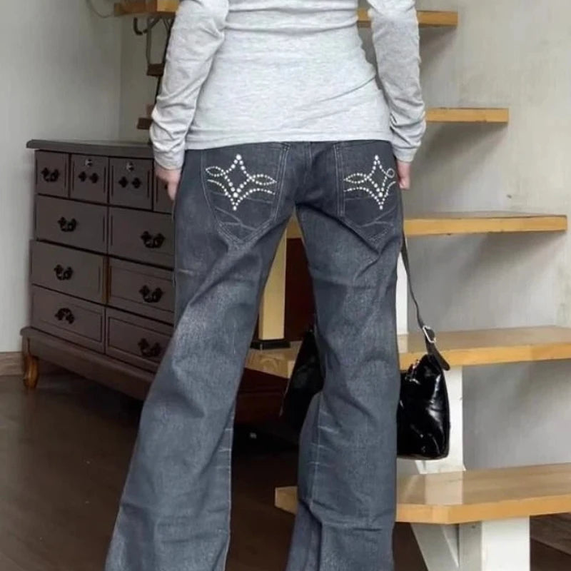 Jeans Women Y2k Pants Vintage Low Rise Bootcut Distressed Denim Trousers  Women  Design  Autumn Winter Fashion