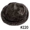 Male Hair Prosthesis Toupee Men Mono& Soft Pu Durable Men Wigs 6" Replacement Exhuast Systemes Unit 100% Human Hair Male Wig