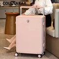 COLENARA 20"22"24"26 Inch Women's With Wheel Rolling Suitcase ABS+PC Travel Luggage Bag Boarding Box Men's Trolley Case