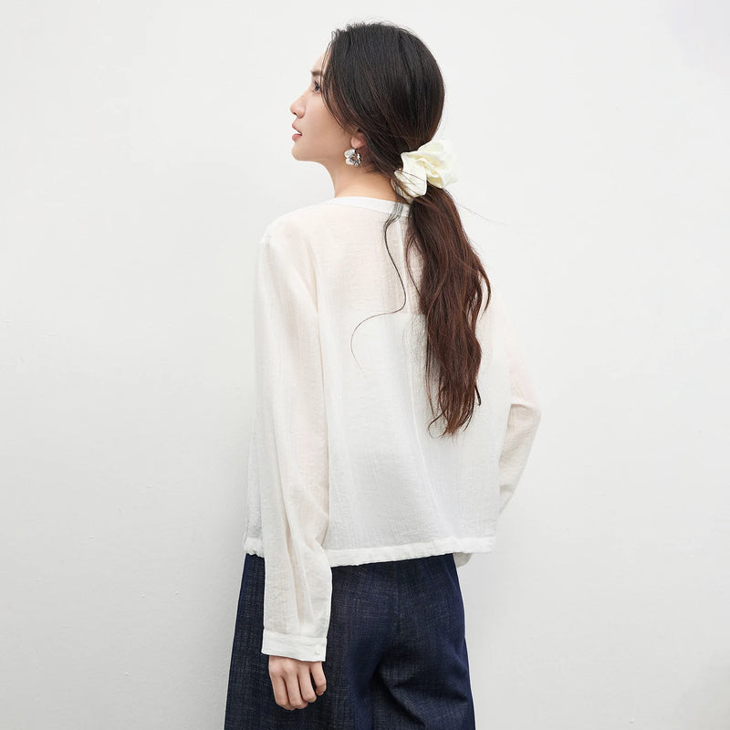 SENTUBILA Women's Oversized Lyocell Shirt Spring Summer - View 3 | SAMAG