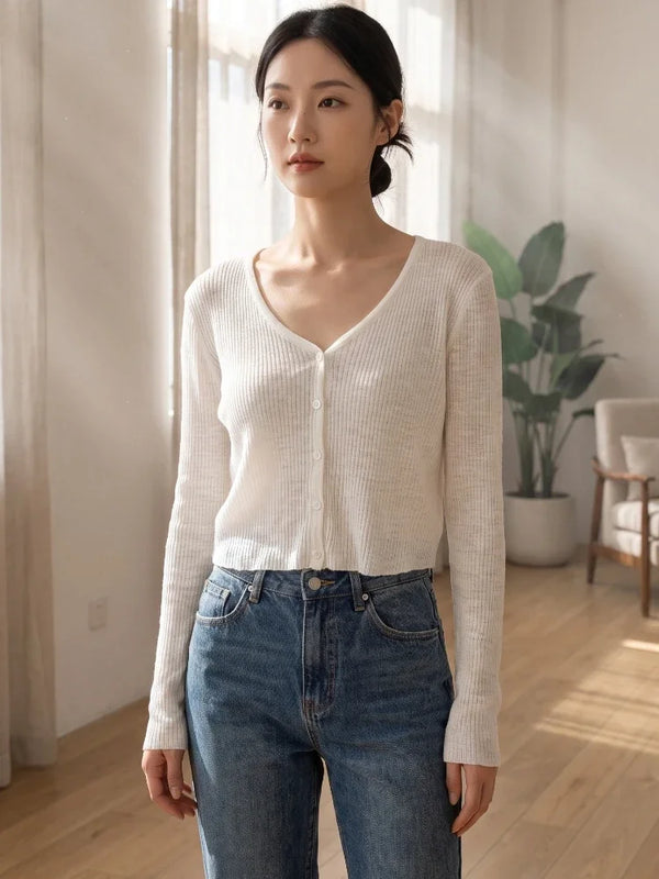 Zjaiss Summer Single - breasted Short Tops Air Conditioner - View 6 | SAMAG