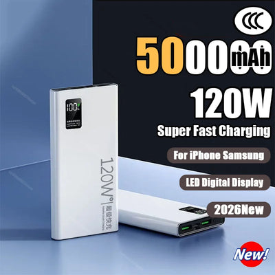 120W 50000mAh Portable Power Bank with LED Display Fast | SAMAG