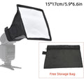 RF17 Universal Flash 30cm Diffuser Light Softbox 20cm Collapsible with Storage Pouch Compatible with Canon Nikon Sony