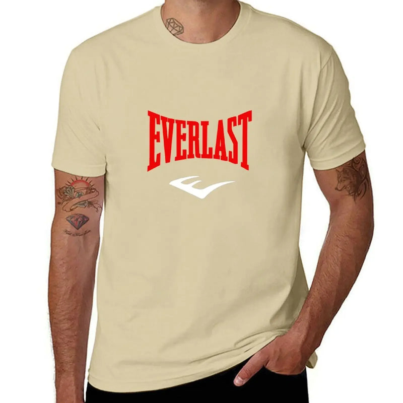 EVERLAST BOXING LOGO T-Shirt anime clothes vintage graphic tee baggy shirts plain black t shirts men