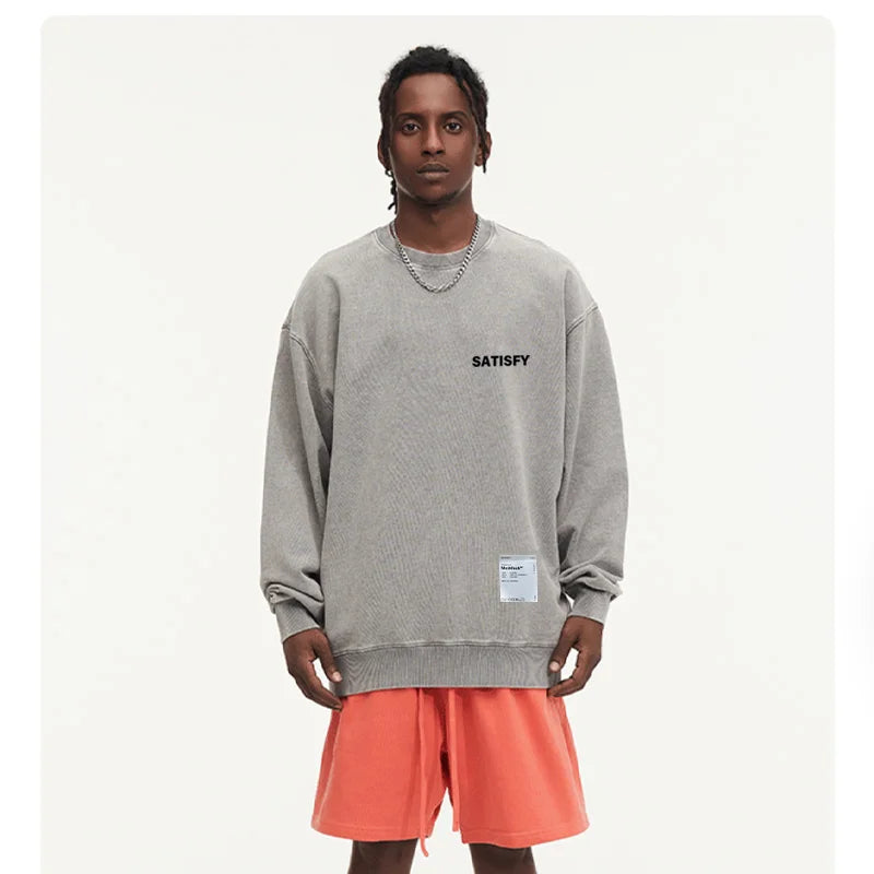 Satisfy Men's round-neck sweatshirt Running Print Vintage | SAMAG