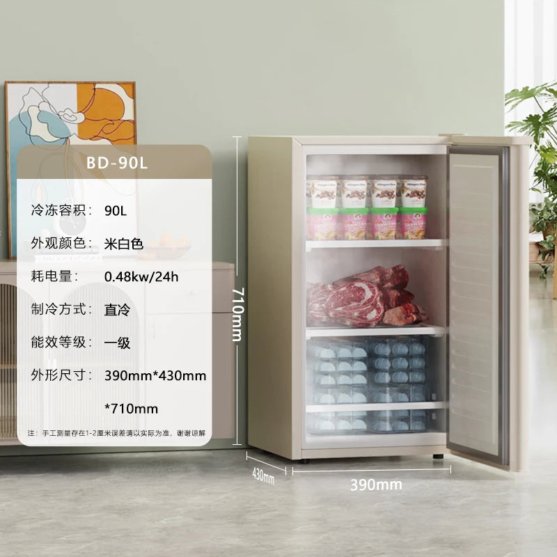 refrigerator retro single door double door small household kitchen refrigerated and frozen mini