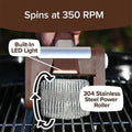 Rechargeable Electric Stainless Steel Roller Grill Cleaner Brush - Barbecue Cleaning Scrub Brush for Grills Kitchen Tools