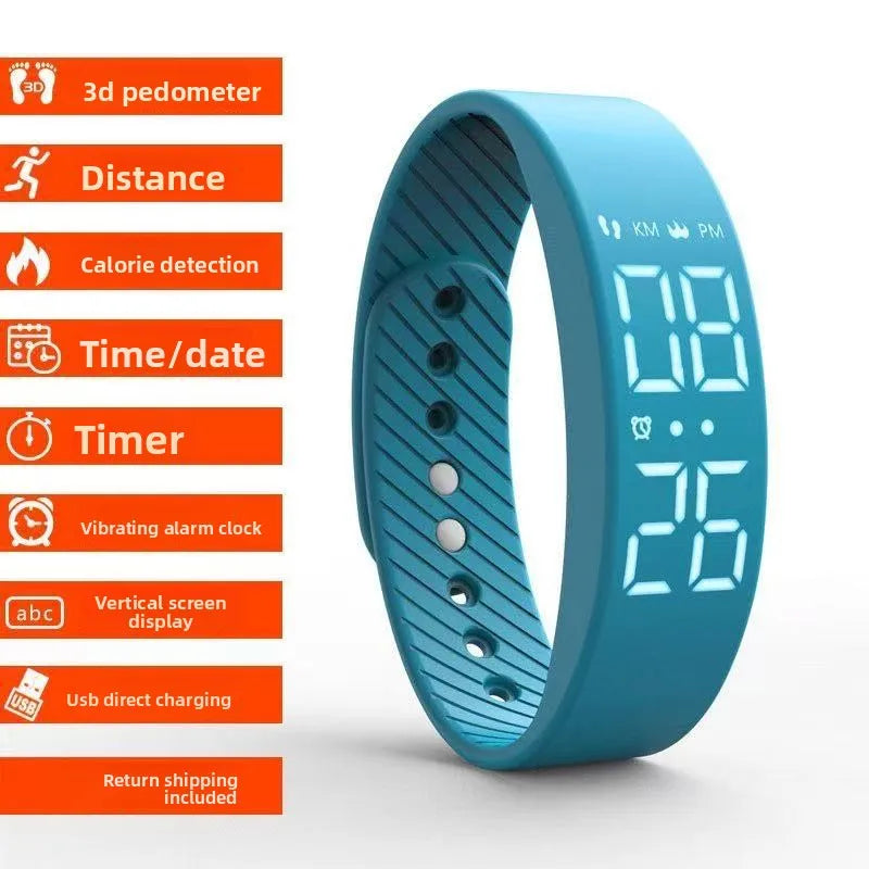 Casual Fashion Digital Watch Male Female Middle High School Student Waterproof Silent Vibration Alarm - Visuel 6 | SAMAG