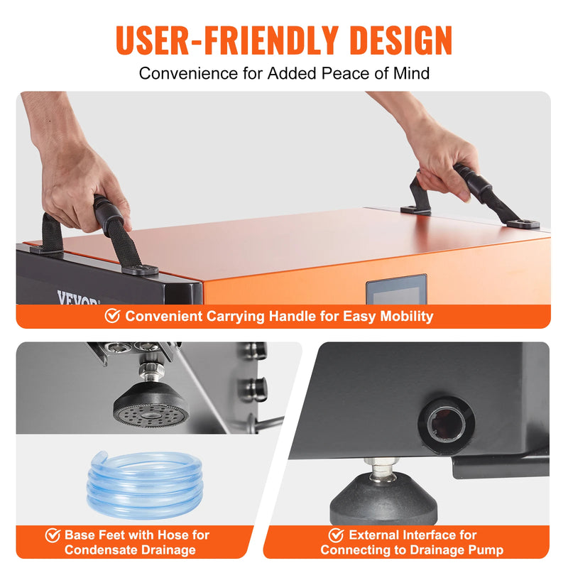 SucceBuy  Commercial Dehumidifier with Drain Hose for Crawl Spaces Basements Warehouse & Job Sites Large Capacity Dehumidifier