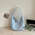 Korean Style Canvas Handbag for Women Large Capacity Lightweight Shoulder Underarm Bag Casual Multi-pocket Tote Commute Bag