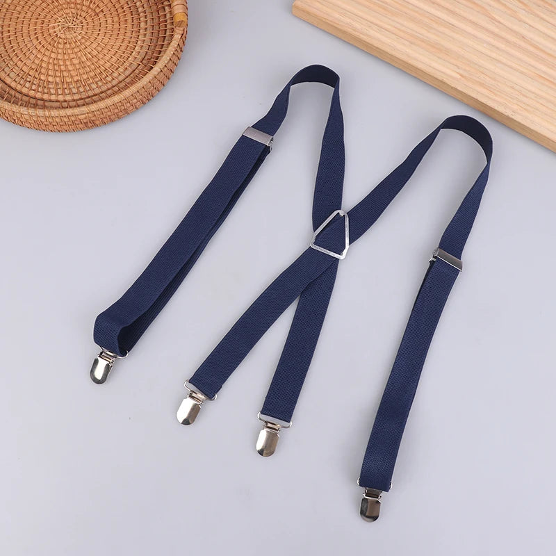 Elastic Adjustable Suspenders For Adults And Kids - Men Women Braces Set For Children Boys Girls Wedding - Visuel 14 | SAMAG