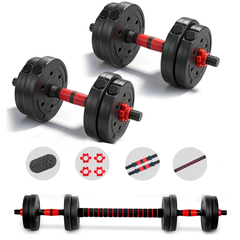 22lb 2-in-1 Adjustable Dumbbell & Barbell Set for Home | SAMAG