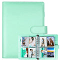 A5 Notebook Photocard Binder with 4 Pockets Sleeves, 6 Ring  PU Leather Binder Loose Leaf Personal Organizer Photo Binder Book