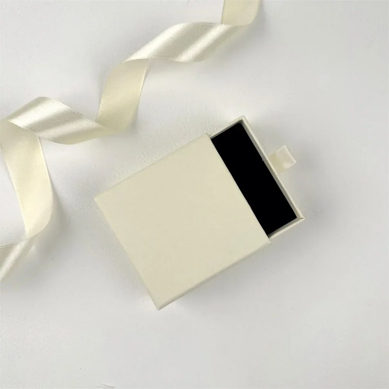 1PCS Free Custom Logo Paper Box Necklace Ring Box With Sponge Drawer Box Personalized Exquisite Jewelry Packaging Pack 8*8 10*10