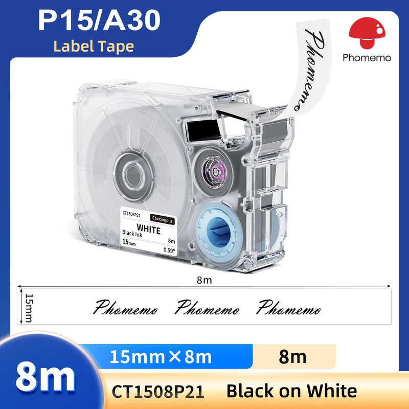 Phomemo A30 P15 Label Maker Long & Gap Tape, Continuous - Visuel 8 | SAMAG