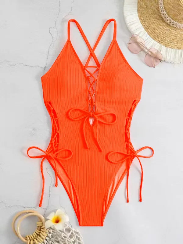 Printed Flower Tankini Set Girl Swimwear Adjustable Strap | SAMAG