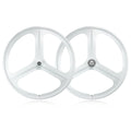 700C 3-Spoke One-Piece Wheelset Magnesium Alloy Road Bike Wheels for Fixed Gear Bicycle Front Rear Rim Bearing Hub Bicycle Parts