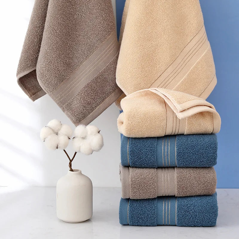 Thickened Cotton Towel With Strong Water Absorption Universal Towel For Adults And Children Solid ColorSkin Friendly Towel