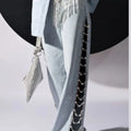 Sexy Hole Rhinestone Denim Pants Women Fashion Baggy - View 7 | SAMAG