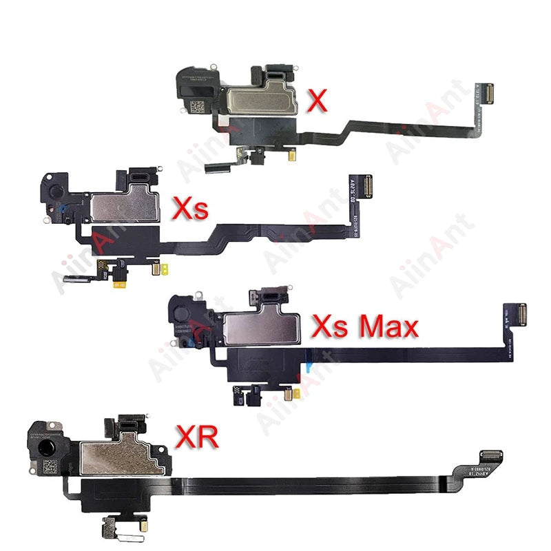 Waterproof Sticker + Flex For iPhone 11 Pro X Xr Xs Max 7 8 Plus Phone Top Proximity Sensor Ear Earpiece Speaker Flex Cable