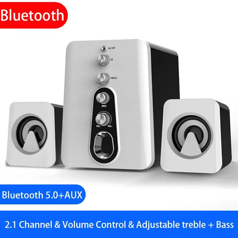 Computer Speakers Home Theater System PC Bass Subwoofer Bluetooth Speaker Music 4D Surround Soundbar For Boombox Desktop Laptop