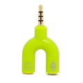 1PC Dual 3.5MM Y-type  Adapter Headphone Plug Audio Cables Splitter Microphone 2 in 1 Swivel Connector Jack Plug Adapter